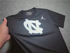 Men's Training Short-Sleeve Original Black and White North Carolina Ncaa Quick-Drying Short-Sleeve Sports Casual Fitness Quick-Drying T-Shirt for Men!