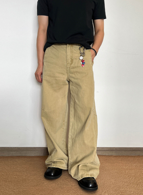 SLOWBAND美式复古cleanfit巴恩风休闲裤男女直筒垂感宽松工装长裤