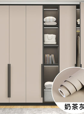 PET加厚肤感橱柜门贴纸厨房翻新贴膜衣柜子壁纸桌面自粘防水墙纸