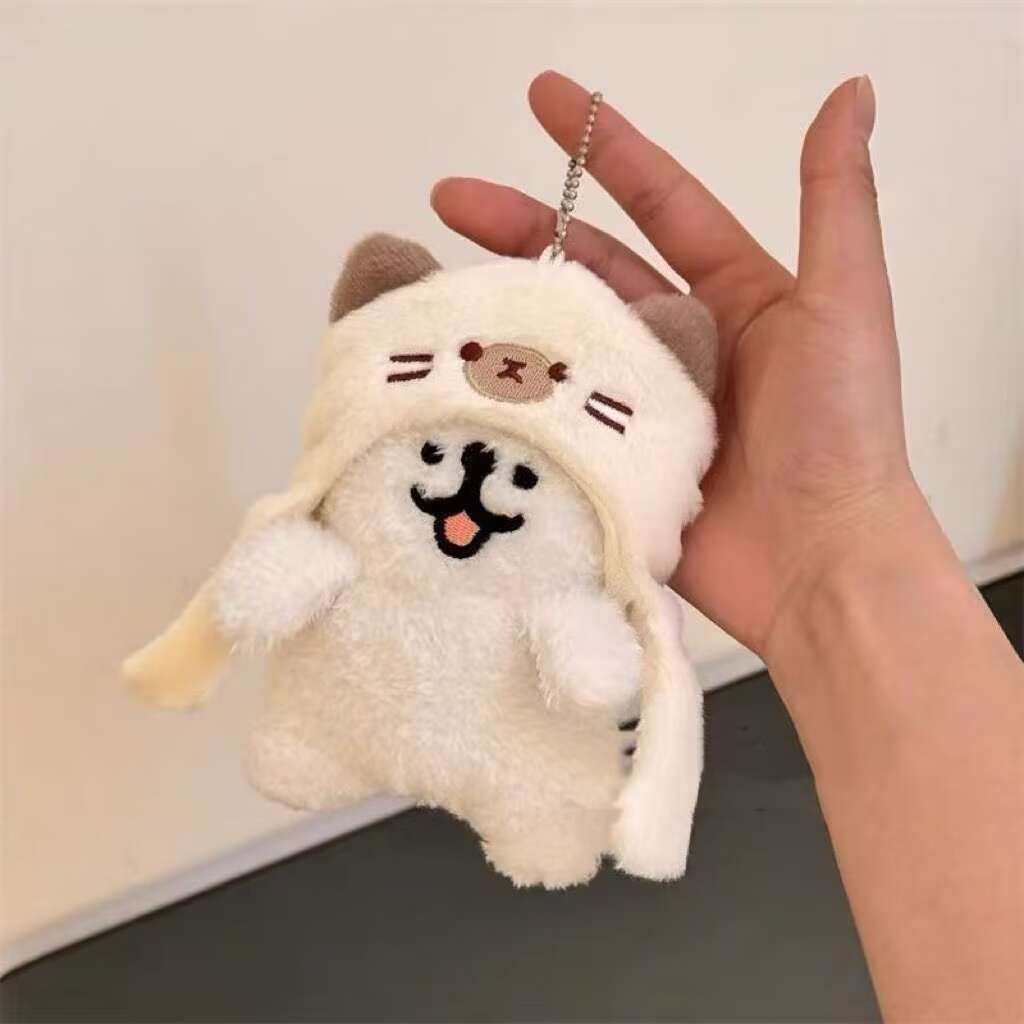 日本TOYUKI日本线条小狗挂件可爱毛绒头套钥匙扣玩偶背包挂饰,玩具/童车/益智/积木/模型,娃娃/配件/着替,淘宝优惠券,粉丝福利购,淘宝优惠卷