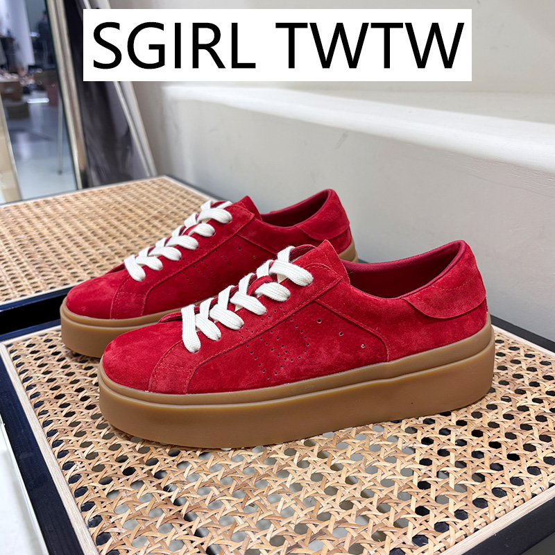 真皮厚底板鞋增高休闲多巴胺学生