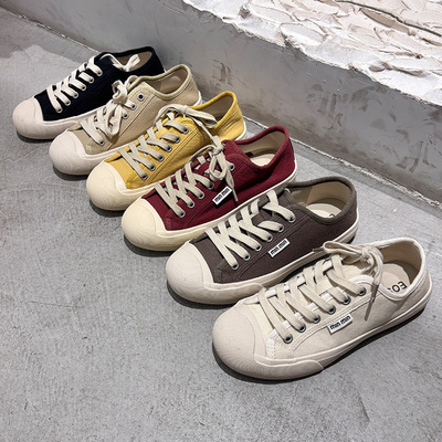 软底平底帆布鞋EOS运动小白鞋潮