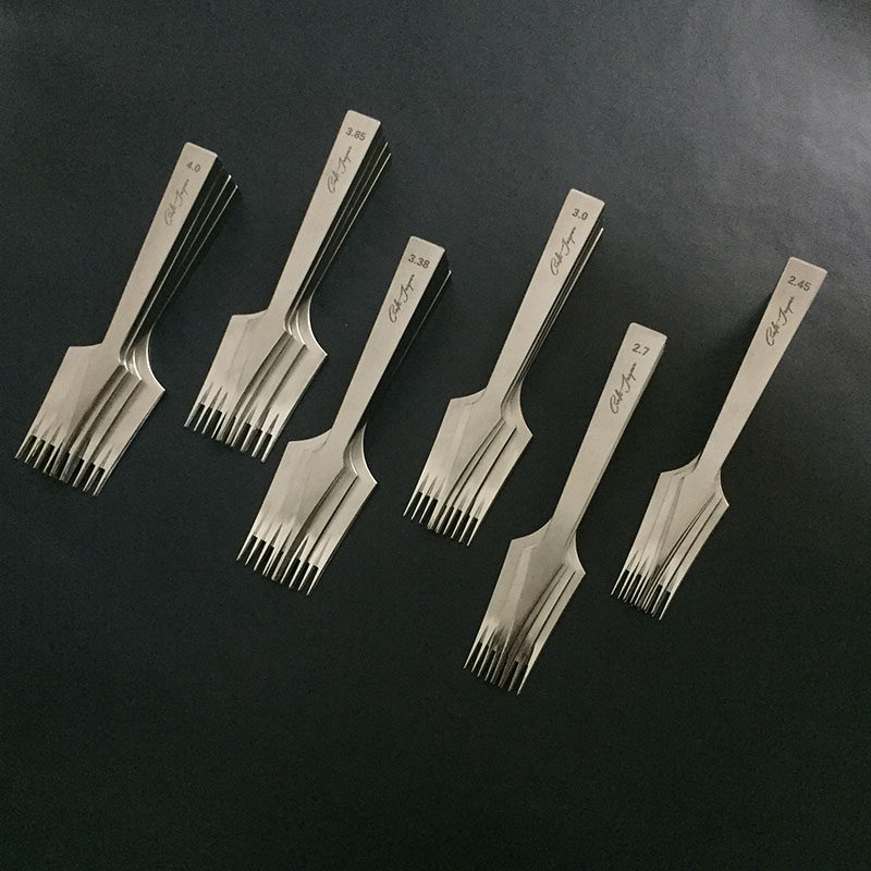 Jayme工匠六棱斩法斩六菱斩 手工皮具DIY打孔工具 斩齿精细抛光