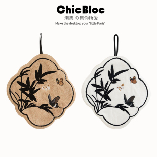 chicbloc潮集新中式中古风厨房擦手巾挂式吸水加厚防臭速干擦手帕