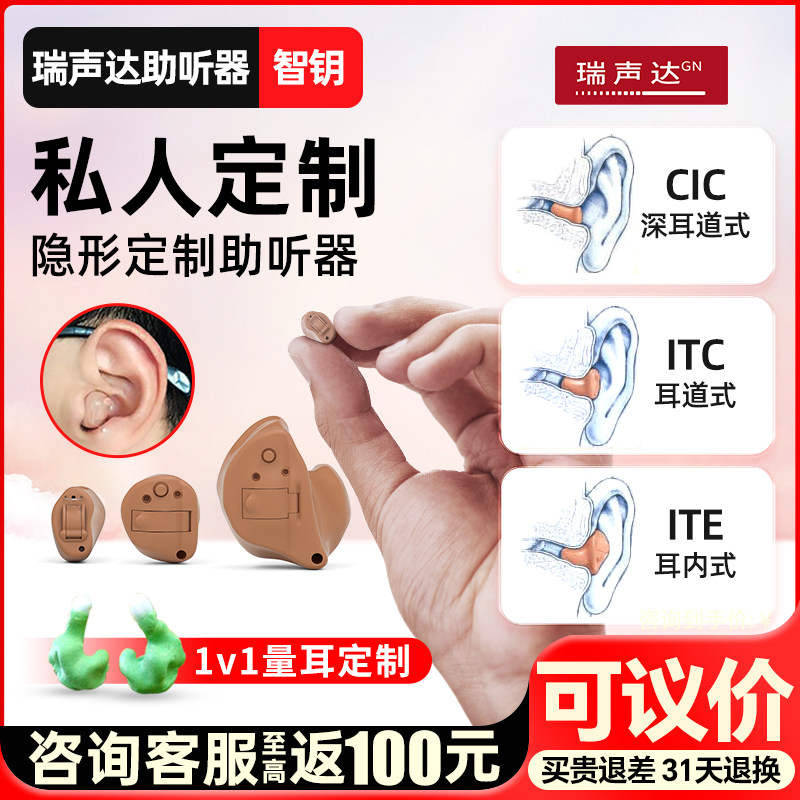 瑞声达耳内式定制机定制助听器