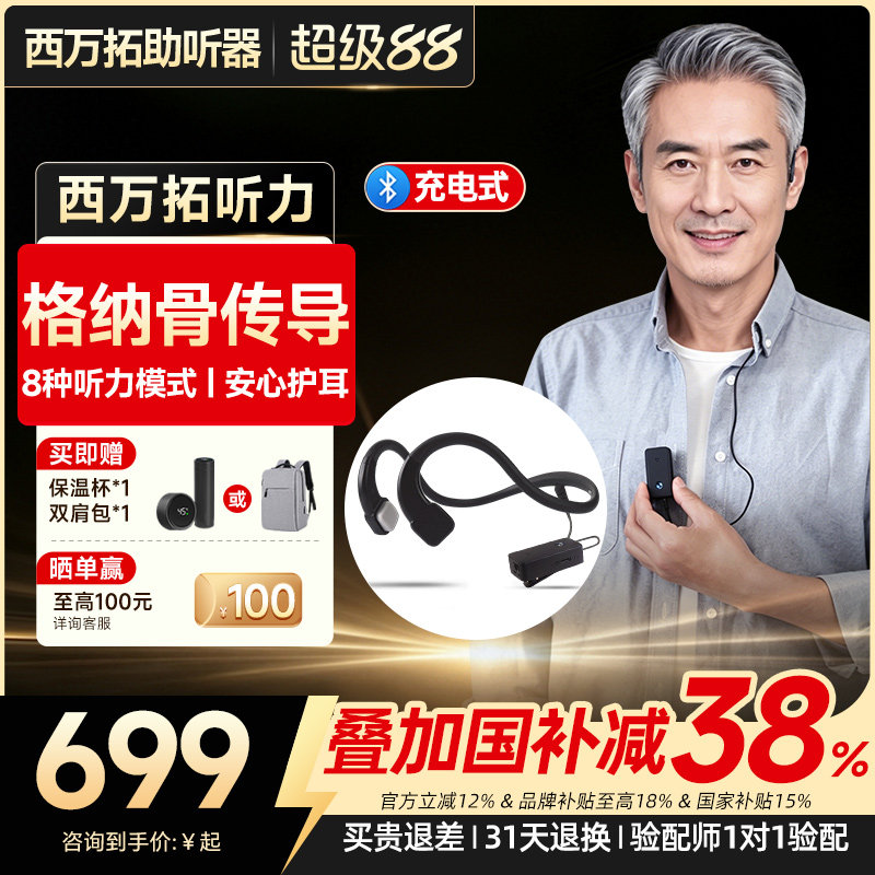 西万拓旗下不入耳的骨传导助听器图片