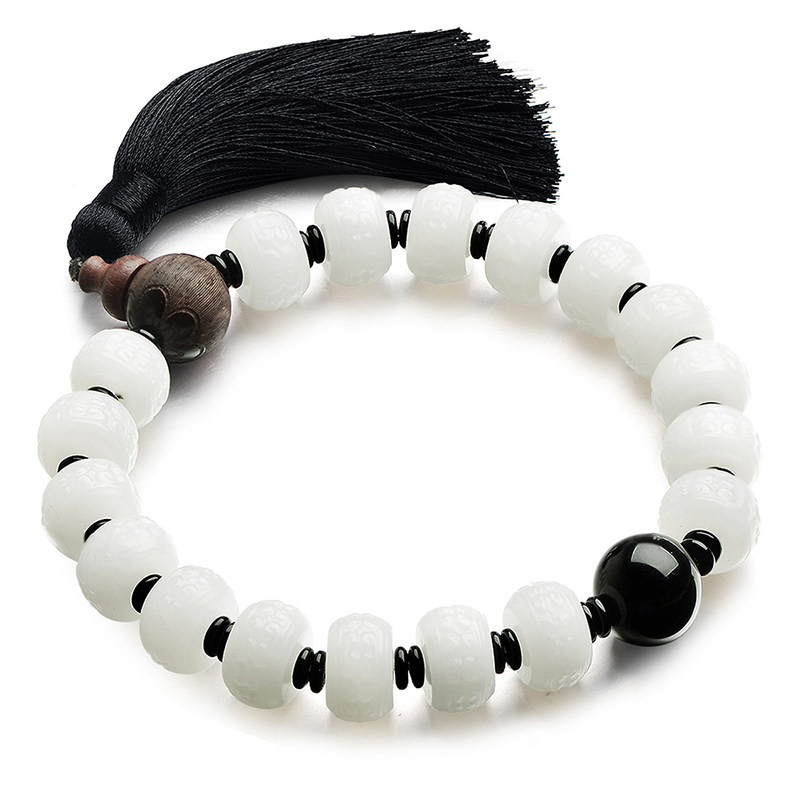 翠云间羊脂白天然和田玉如意路路通手串手把件手玩件