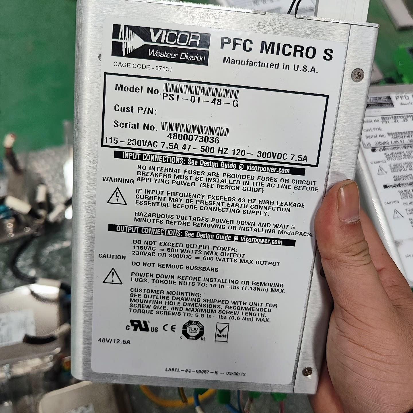 VICOR PFC MICRO S电源模块 型号PS1-01