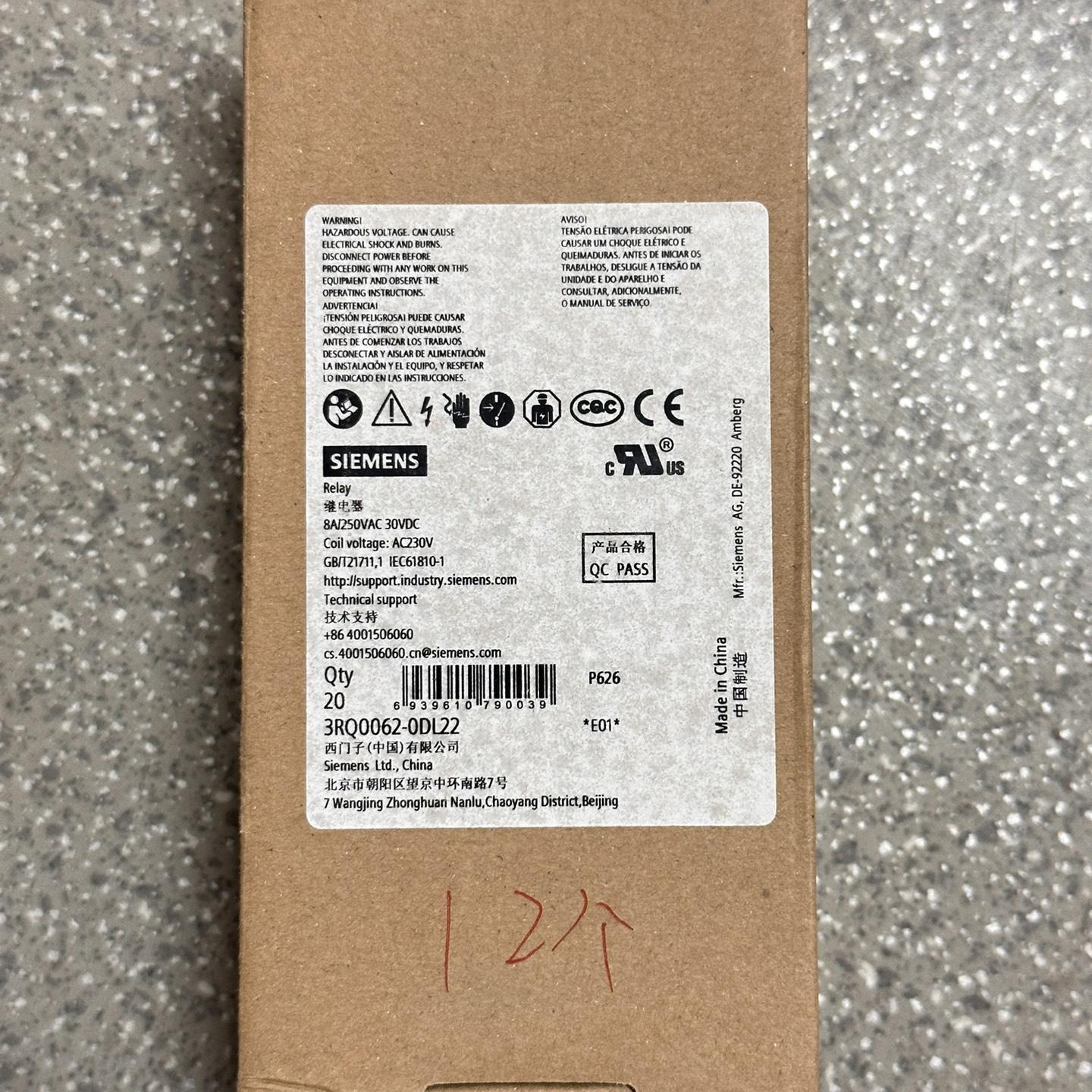 3RQ0062-0DL22西门子继电器