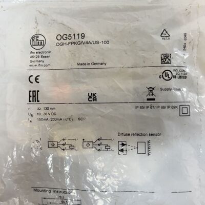 易福门光电传感器OG5119