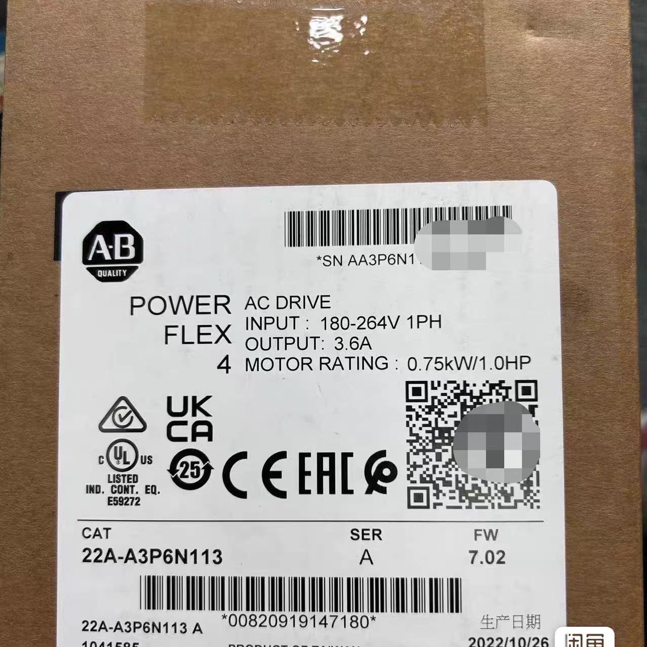 22A-A3P6N113 #PLC      全新原装未拆封