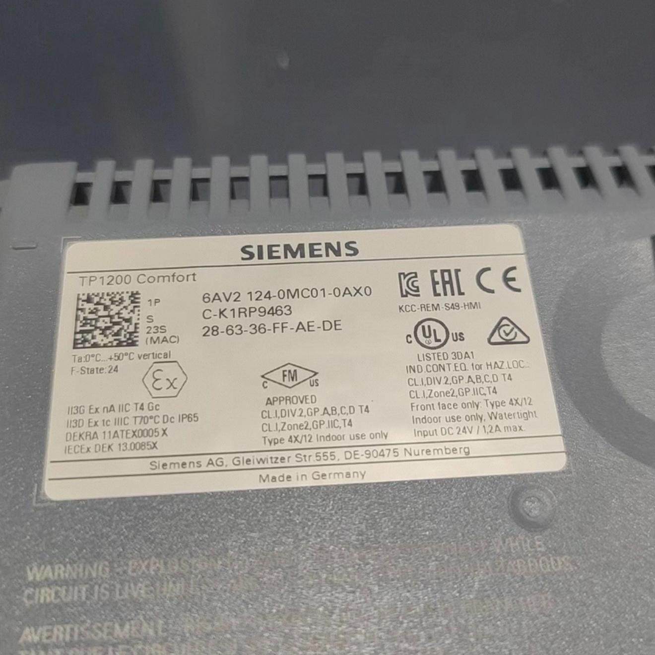 HMI触摸屏 型号6AV2 124-0