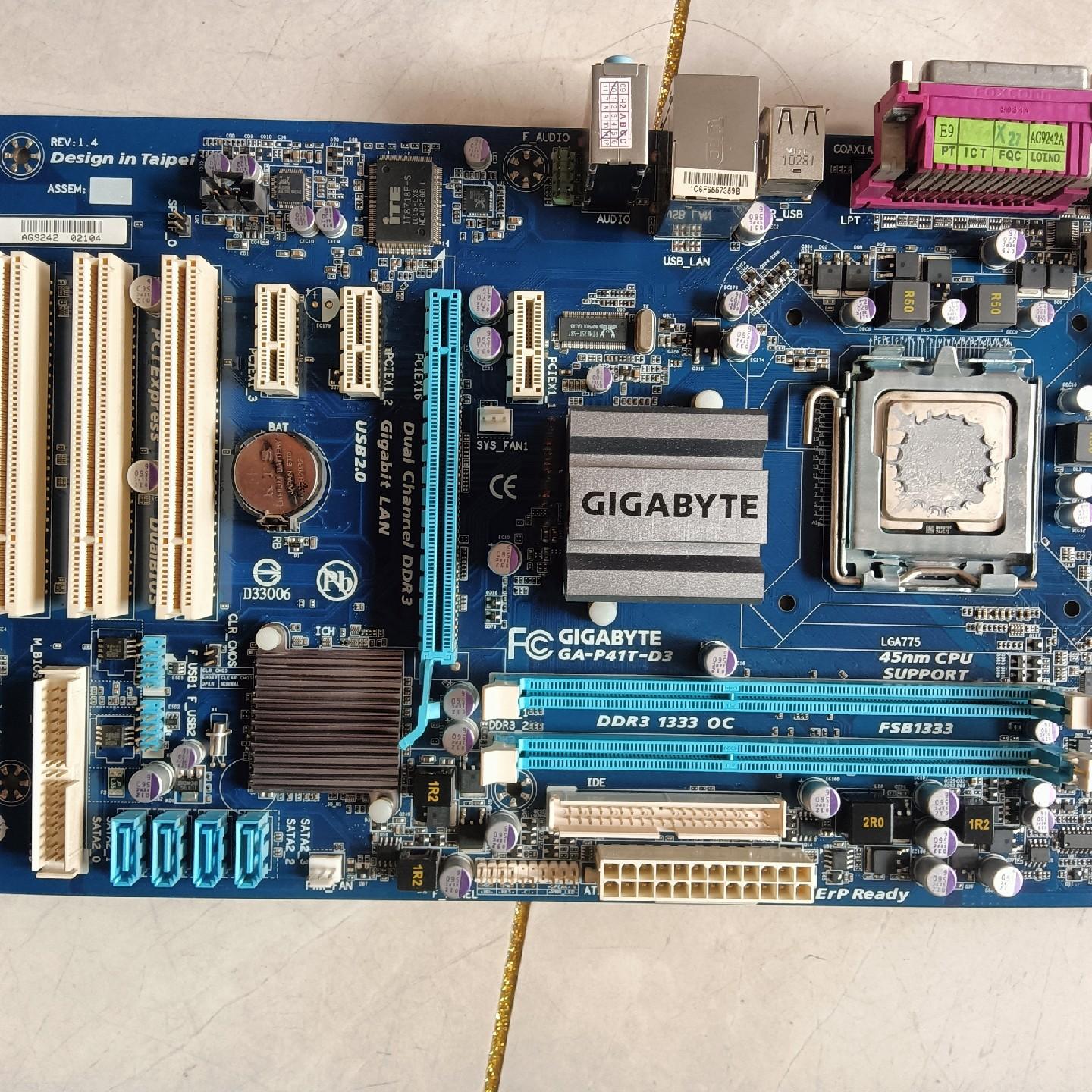 技嘉主板 GA-P41T-D3原装拆机正常使用 有8张 带原