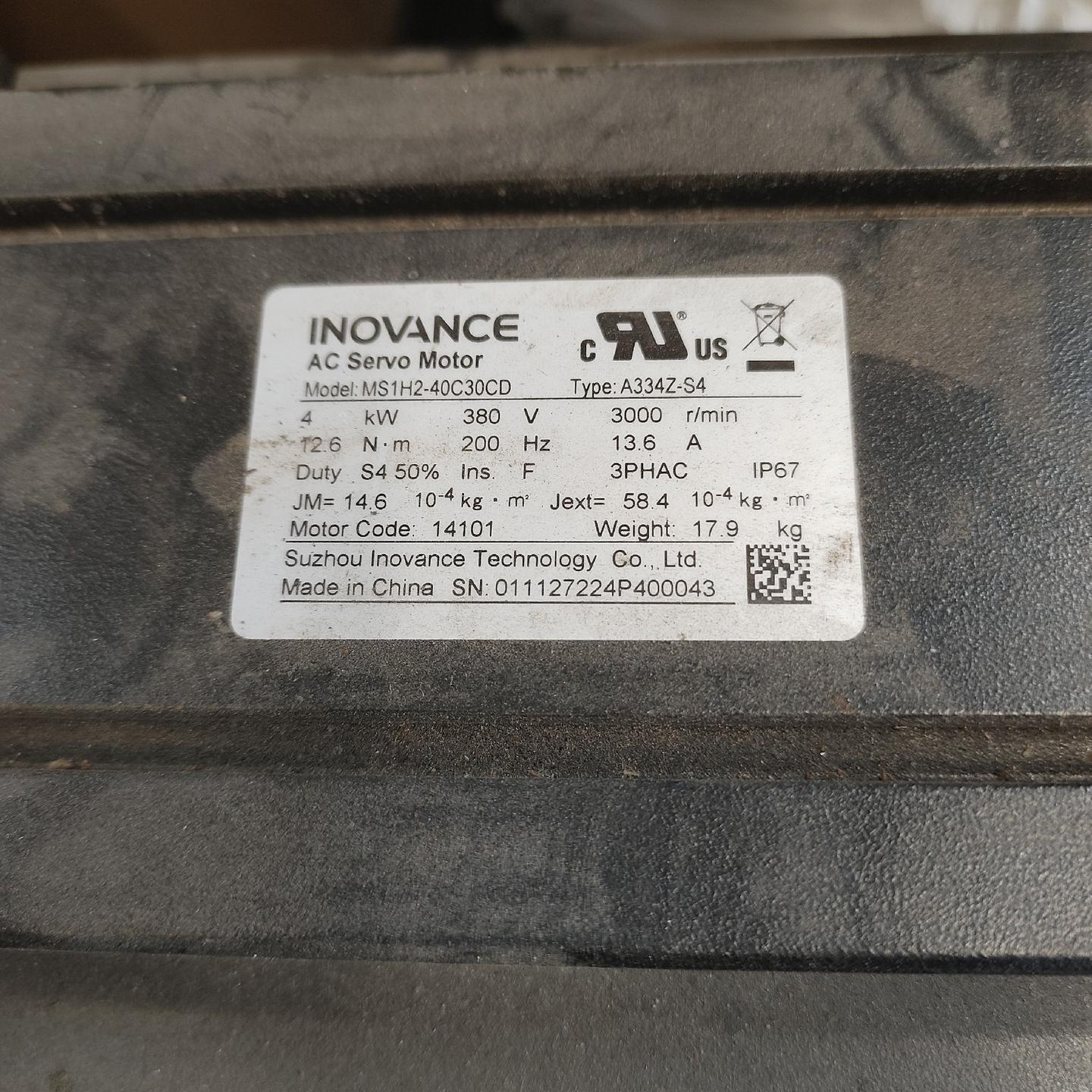 汇川伺服电机MS1H2-40C30CD-A334Z-S4 成