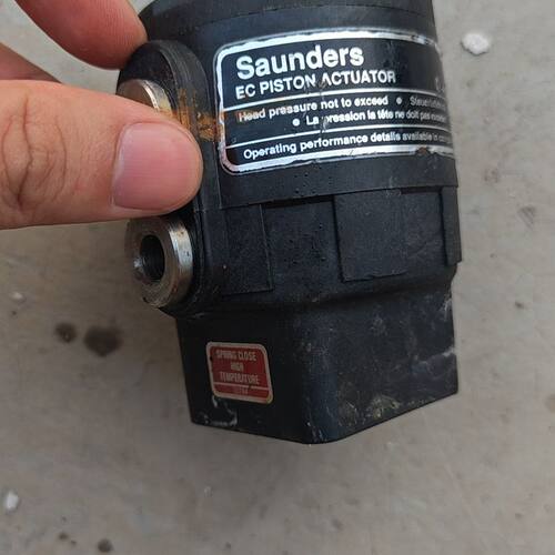 Saunders EC活塞执行器 弹簧关闭高温款。拆机件