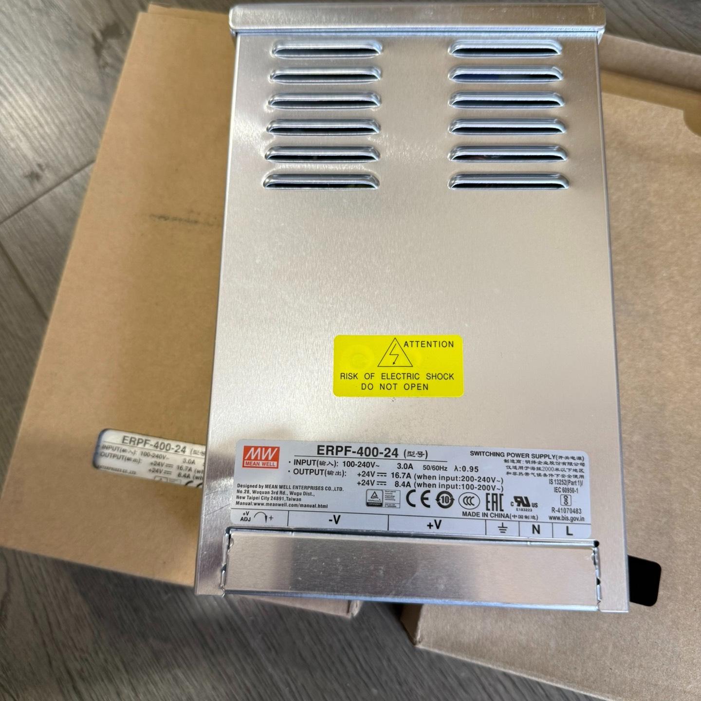 明纬ERPF-400-24防雨电源 24V/400W/16.