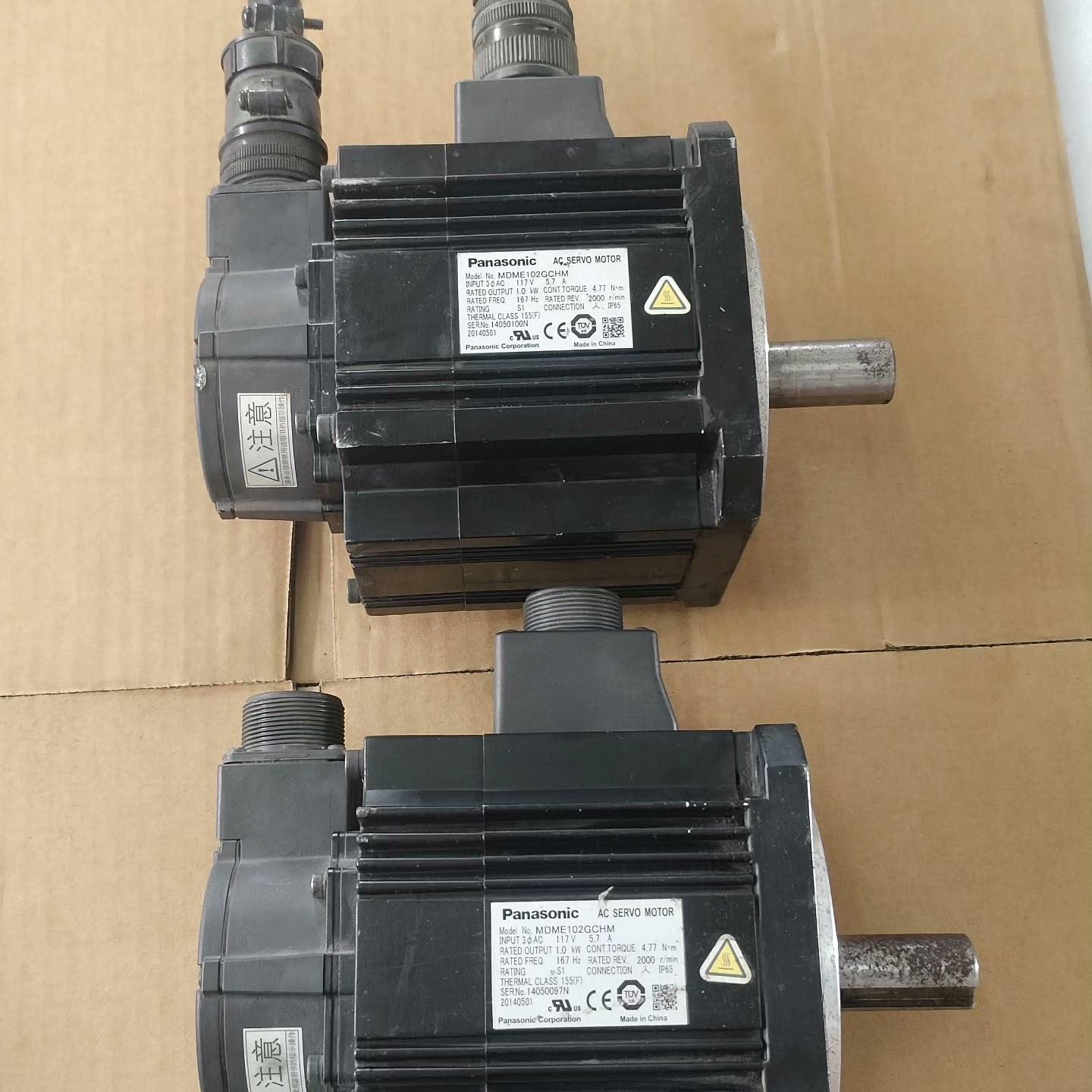拆机松下伺服电机1kw型号：MDME102GCHM实物拍摄有