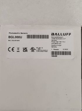德国巴鲁夫BGL000U光电传感器 型号BGL 20