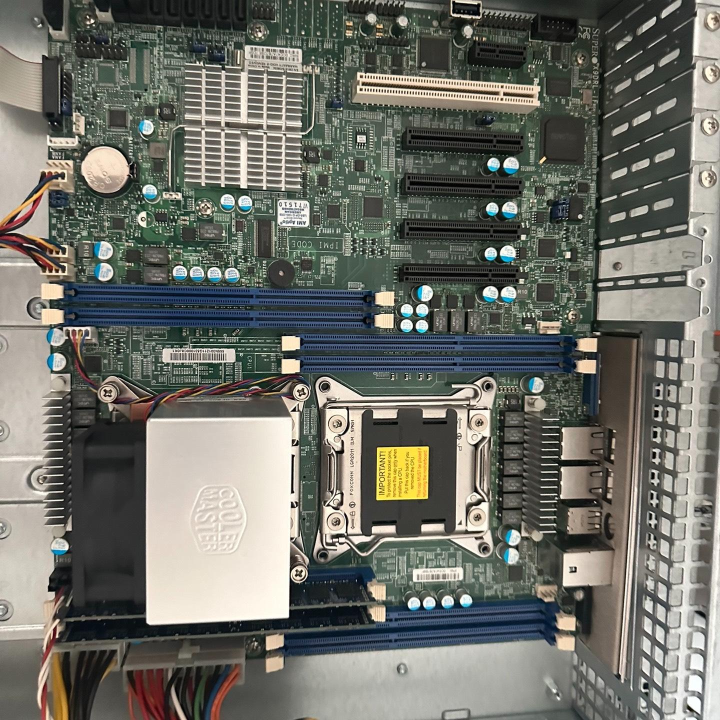 超微X9DRL-IF主板有一片 整机拆卸实图拍摄成色新 测试