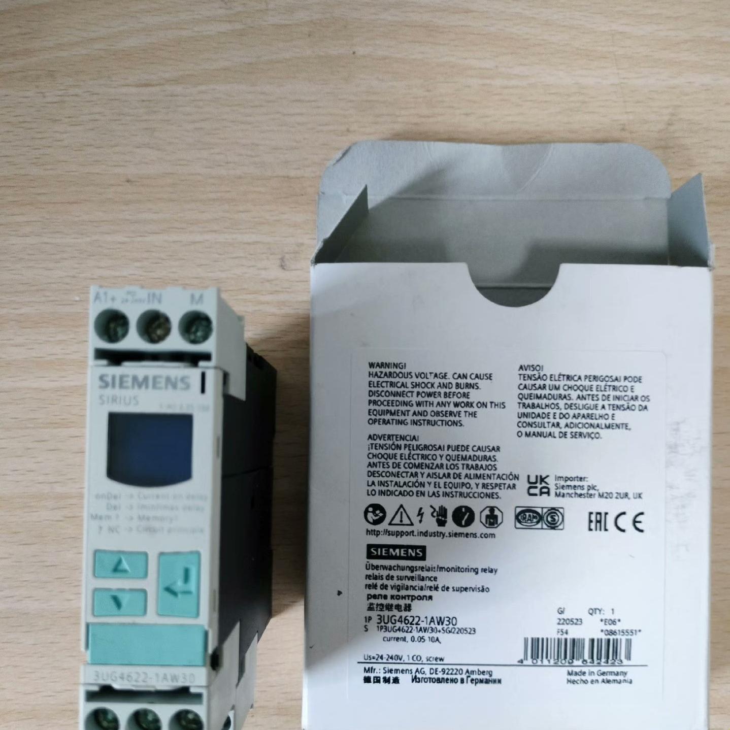 西门子电流监控继电器3UG4622-1AW30现货3UG46