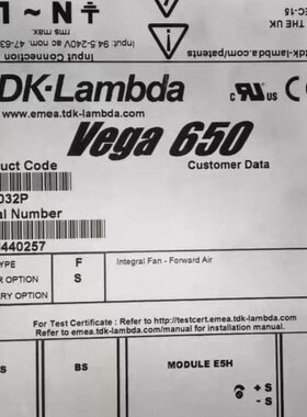 TDK-Lambda Vega650 V6G032P拆机电源