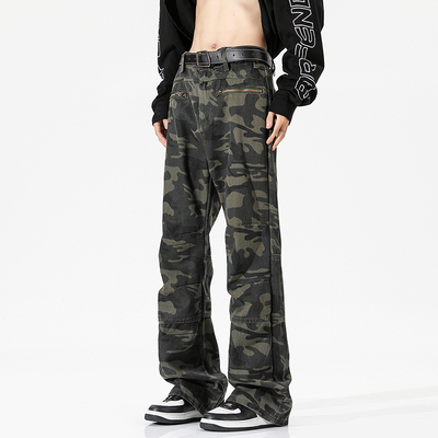 2025新款美式复古迷彩工装裤