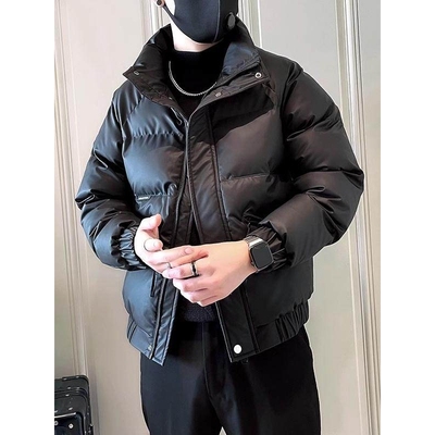 酷尚痞帅休闲羽绒棉服男士2025新款冬季加厚保暖棉袄潮流立领棉衣