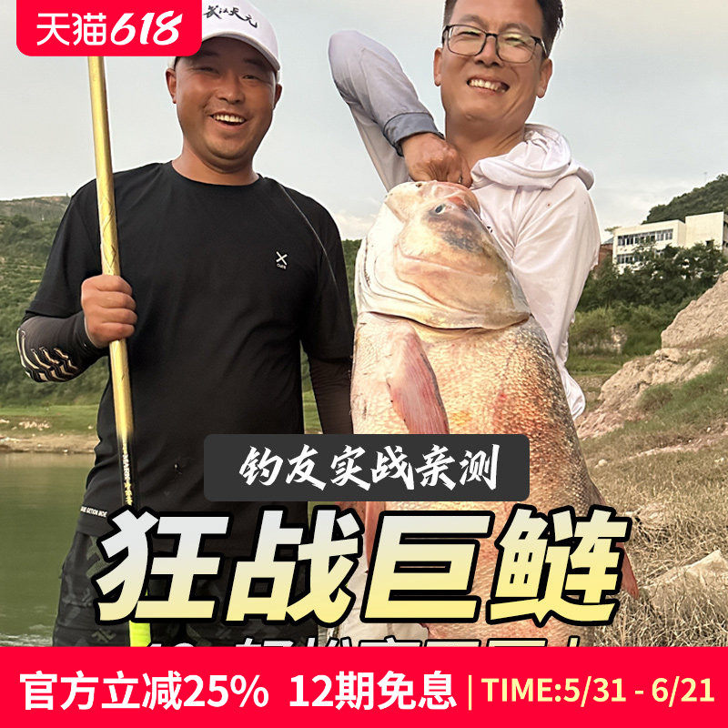 水上貂金箍棒皇冠超轻大物高强度小锥度超轻超硬鲢鳙青鱼台钓竿