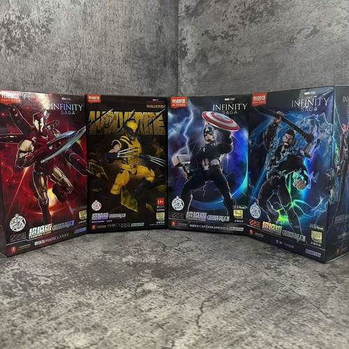 布鲁可积木人超越版漫威英雄美国队长钢铁侠雷神金刚狼手办玩具