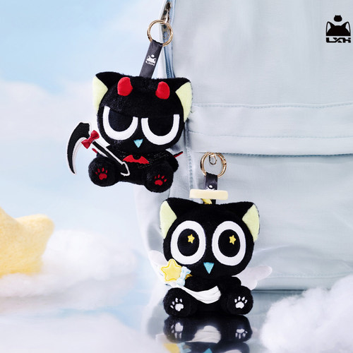罗小黑战记天使恶魔毛绒公仔挂件