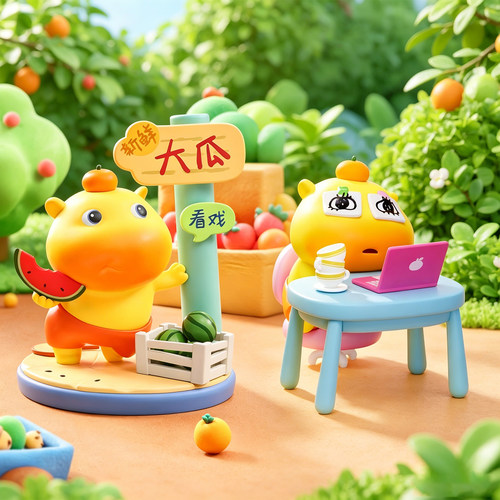 小水豚噜噜的生活糖豆罐盲盒