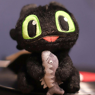 正版驯龙高手无牙仔毛绒公仔夜煞玩偶环球周边玩具影院没牙仔挂件