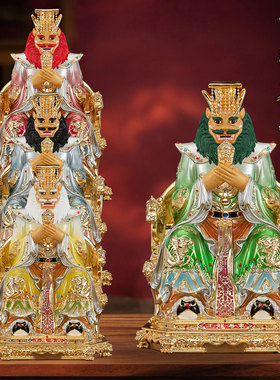 康盛四海龙王神像居家供奉摆件黄铜南海西海北海东海龙王像龙王爷