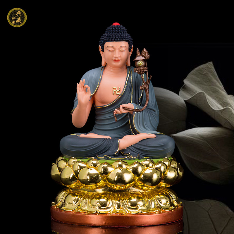 燃灯古佛佛像树脂彩绘定光佛普光灯光定光如来家居保平安供奉摆件