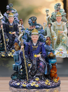 黑妈妈神像带五大真身摆件