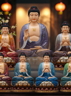 纯铜七宝如来像妙色身阿弥陀佛