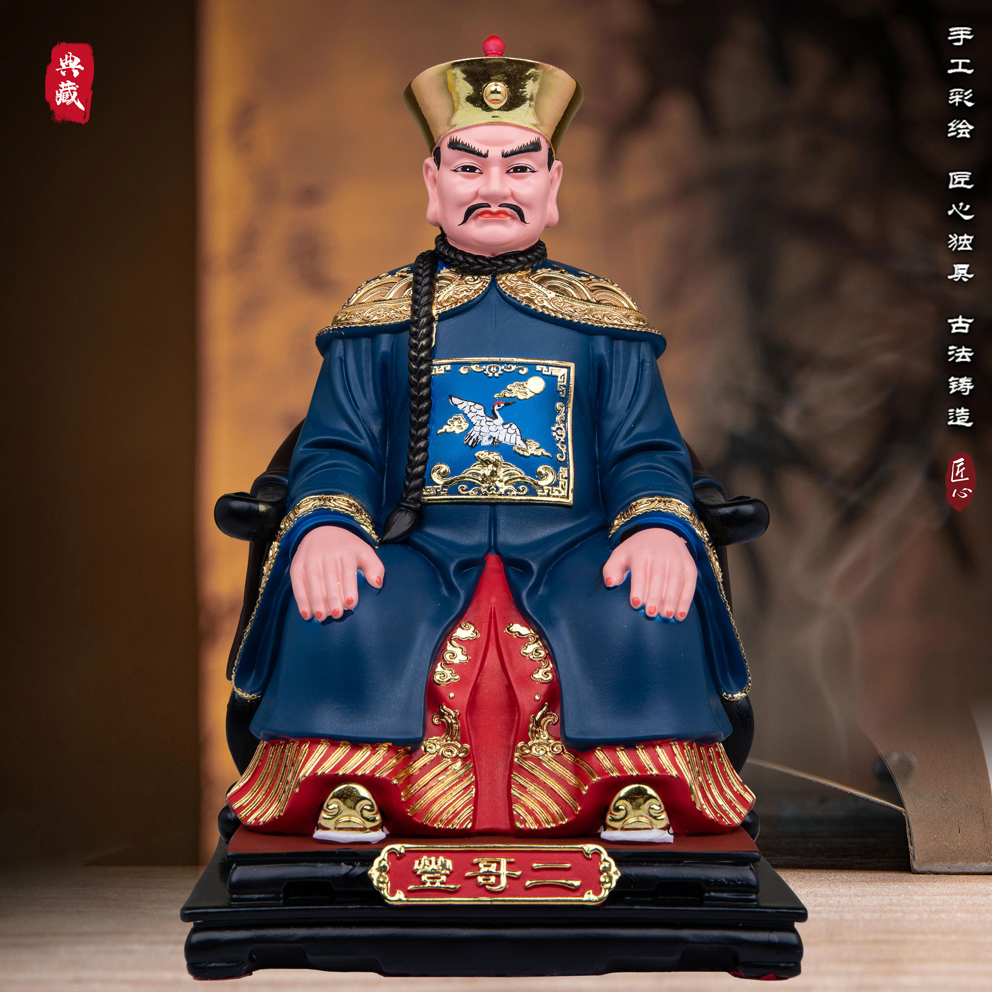 树脂赌神二哥丰郑智勇神像