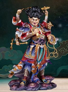 天蓬元帅神像黄铜三头六臂天蓬像
