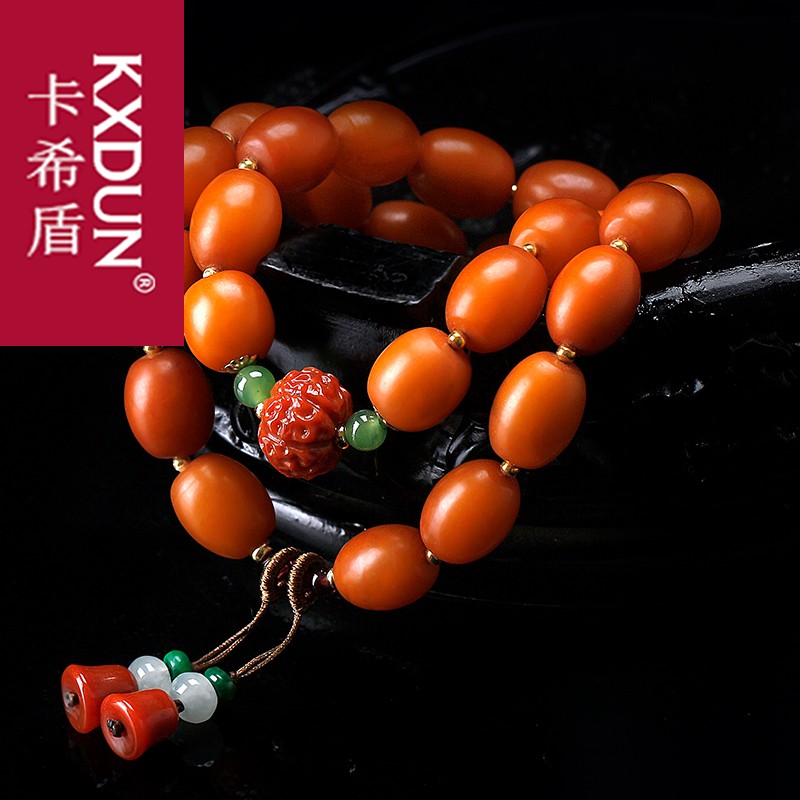 KXDUN天然蜜蜡手链波罗的海原石老蜜男女手饰项链琥珀手串gs0826