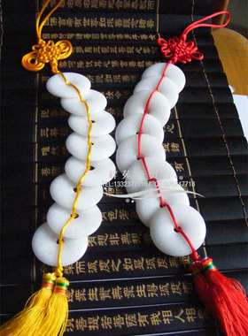 大号汉白玉八白葫芦挂件