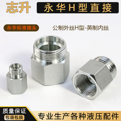 Yonghua tiêu chuẩn trực tiếp 5CB mét ren ngoài loại H sang inch kết nối ren trong bộ chuyển đổi đường ống thủy lực khớp xoay thủy lực khop noi thuy luc