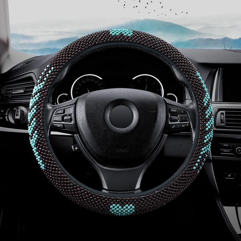 新宝骏RM5方向盘套RS3 RC6 RS5 RC5夏季木珠汽车把套四季通用型女