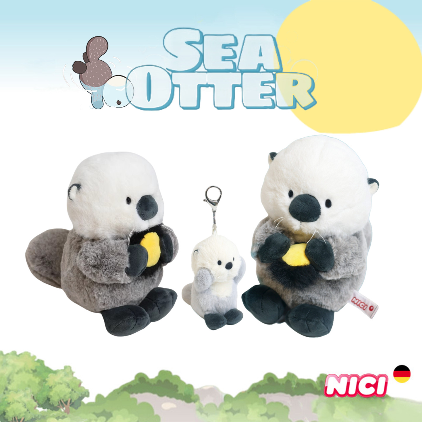 德国NICI海獭宝宝钥匙扣