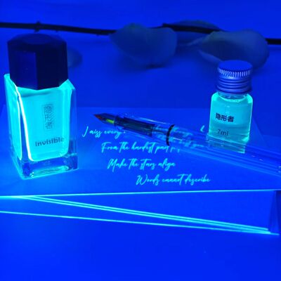 【送灯】隐形墨水钢笔水荧光彩墨防伪暗号记号标记保密日记紫光灯