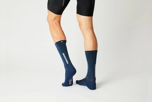 捏手指FINGERSCROSSED骑行袜 MERINO SILK BLUE 美利奴男女运动袜