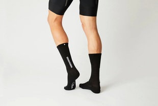 捏手指FINGERSCROSSED骑行袜 MERINO SILK BLACK美利奴男女运动袜