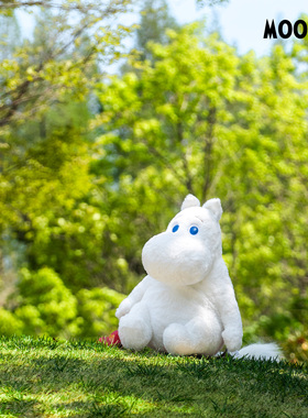 姆明Moomin官方 姆明纽扣眼睛陪睡公仔 Sekiguchi 日本进口 包邮