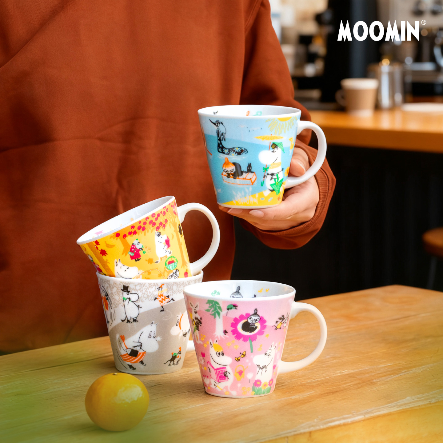 姆明星光釉马克杯，情侣喝水杯