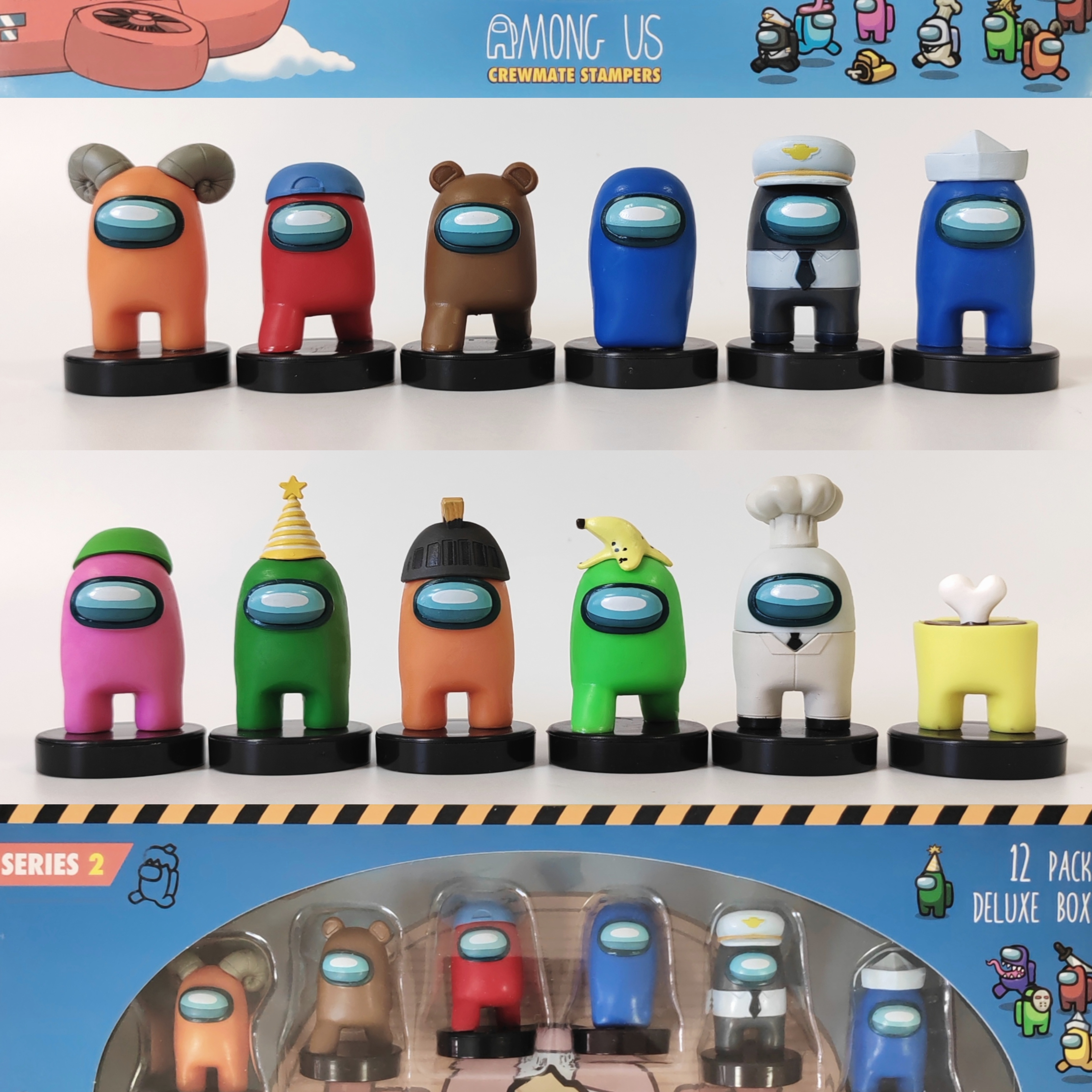 正版Among us太空狼人杀 游戏周边玩具公仔手办印章 桌面摆件