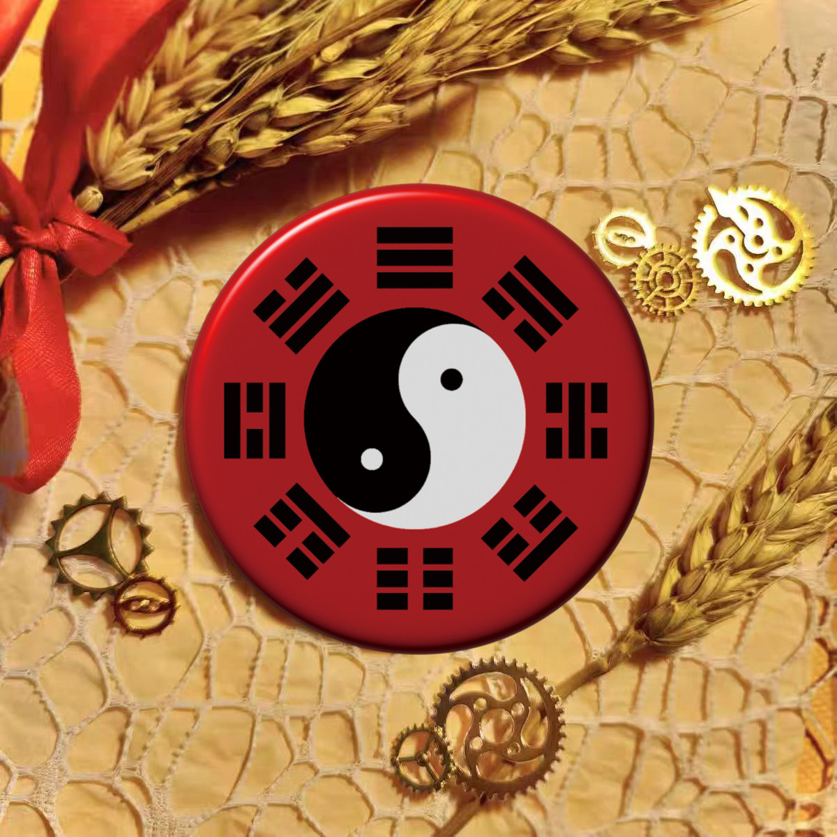 太极八卦徽章勋章别针胸针胸牌道家用品背包吧唧服装徽章吉祥如意图片